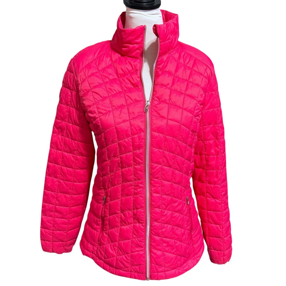 ZeroXposur Pink Quilted Puffer Jacket Full Zip Lightweight Medium Packable